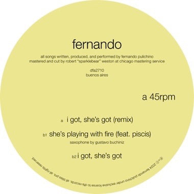 Fernando - I Got, She's Got - New 12" Single Record 2024 DFA Vinyl - Disco / Electro