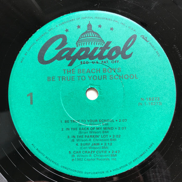 The Beach Boys Be True To Your School Mint LP Record 1982 Capitol