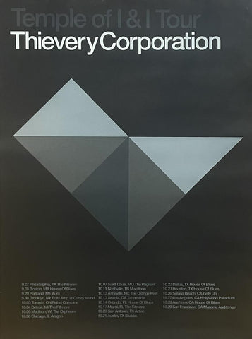 Thievery Corporation - Temple of I & I Tour - 18" x 24" Screenprint Tour Poster - p0096