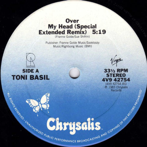 Toni Basil - Over My Head Mint- - 12" Single 1983 USA Promo - Pop