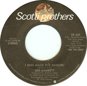 Leif Garrett ‎- I Was Made For Dancin' - VG+ 7" Single 45 RPM 1978 USA - Pop / Vocal