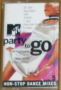 Various - MTV Party To Go Vol. 5 - Cassette 1994 Tommy Boy USA - Electronic / Hip Hop