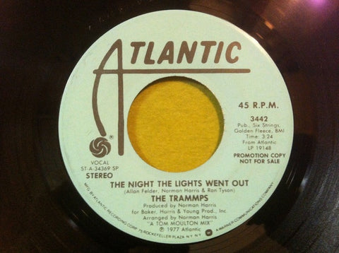 The Trammps - The Night The Lights Went Out - M- 7" Single 45RPM 1977 Atlantic USA - Disco