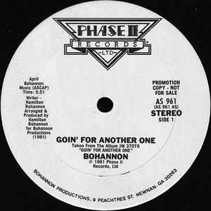 Bohannon ‎– Goin' For Another One Mint- – 12" Single Promo 1981 Phase II USA - Disco