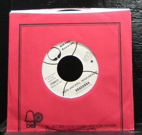 Anaconda - Rock And Roll, Hoochie Koo Mint- 7" Vinyl 45 1972 Big Tree Promo 139