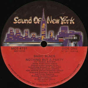 Basic Black - Nothing But A Party - VG 1990 Sound Of New York USA - Electronic / New Jack Swing