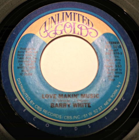 Barry White - Love Makin' Music / She's Everything To Me VG+ - 7" Single 45RPM 1980 Unlimited Gold USA - Disco