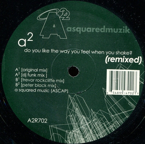 A² – Do You Like The Way You Feel When You Shake? (Remixed) - New 12" Single Record 2002 A Squared USA Vinyl - Chicago Techno / Acid House