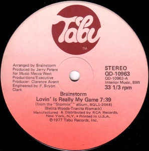 Brainstorm - Lovin' Is Really My Game - VG+ 12" Single Record 1977 USA Tabu Vinyl - Disco