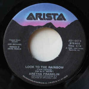 Aretha Franklin- Rock-A-Lott / Look To The Rainbow- VG+ 7" SIngle 45RPM- 1987 Arista USA- R&B/Soul/Funk