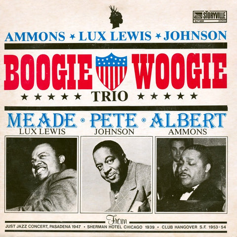 Albert Ammons & Meade Lux Lewis & Pete Johnson ‎– Boogie Woogie Trio - VG+ 1976 Storyville Mono Compilation USA - Blues
