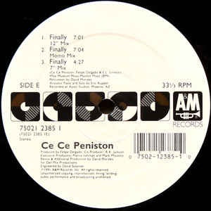 Ce Ce Peniston - Finally - VG+ 12" Single 1991 A&M Records USA - Electronic / House