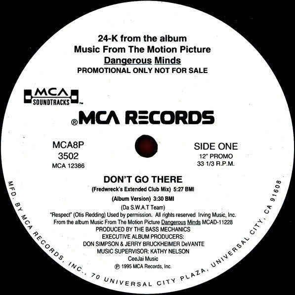 24-K ‎- Don't Go There - VG+ 12" Single Promo 1995 USA - Rap / Hip Hop