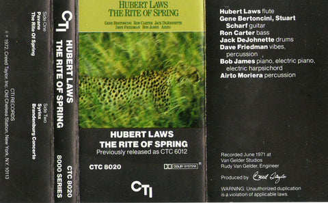 Hubert Laws - The Rite Of Spring - VG+ 1972 USA Cassette Tape - Jazz