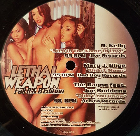 Various ‎– Lethal Weapon: Fall R&B Edition VG- 12" Single 2003 Strictly Hits USA - RnB/Swing / Pop Rap