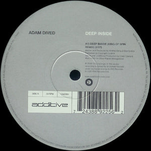 Adam Dived ‎- Deep Inside - VG+ 12" Single 2000 UK / EU Import - Progressive Trance