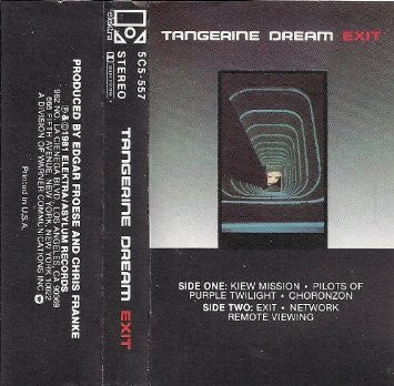 Tangerine Dream ‎– Exit - Used Cassette 1981 Elektra - Electronic / Minimal