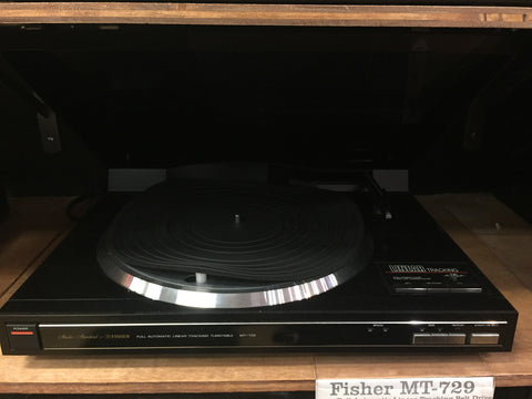 USED Fisher MT-729 Linear Tracking Belt Drive Turntable Record Player With New Pickering DAT2 Needle & Belt
