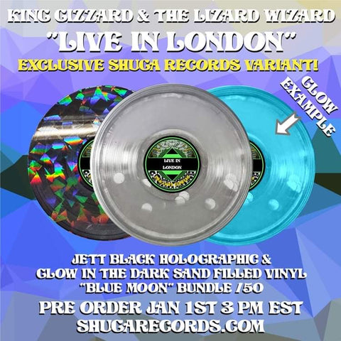 King Gizzard And The Lizard Wizard – Live In London 2019 - New 2 LP Record 2022 Shuga Romanus Holographic & Glow In The Dark Sand Filled Colored Vinyl (50 made) - Psychedelic Rock