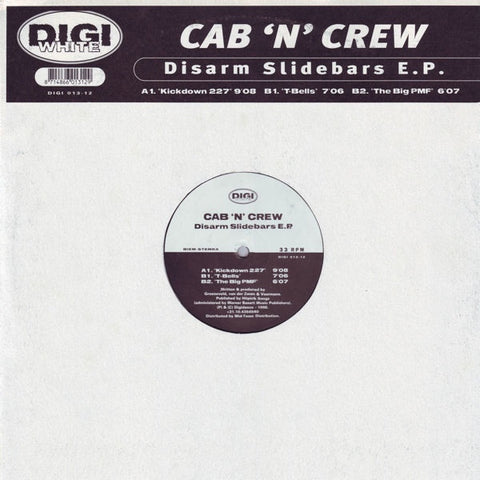 Cab 'N' Crew – Disarm Slidebars EP - New 12" EP Record 1998 Digi White Netherlands Vinyl - Hard House