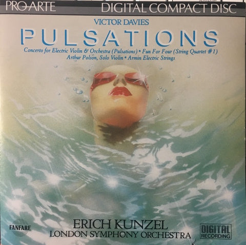 Victor Davies – Pulsations (Concerto For Electric Violin & Orchestra (Pulsations) • Fun For Four (String Quartet #1) - Used Cassette 1987 Fanfare Tape - Electronic / Classical