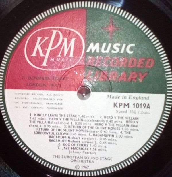 Akrobatik dannelse besked The European Sound Stage Orchestra – Comedy - VG+ LP Record 1967 KPM M–  Shuga Records