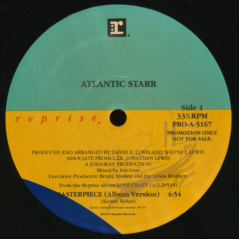 Atlantic Starr – Masterpiece - VG+ 12" Single USA 1991 - Soul/Funk