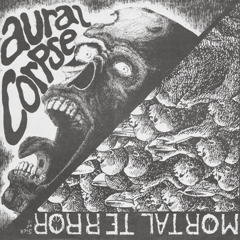Aural Corpse / Mortal Terror – Aural Corpse / Sick Of It - VG+ LP Recrod 1990 Loony Tunes UK Vinyl & Insert - Grindcore / Death Metal / Crust / Punk