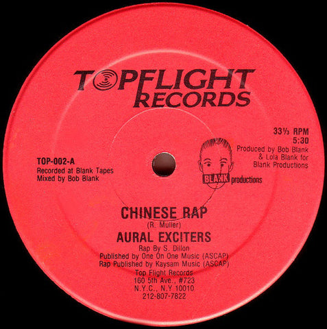 Aural Exciters – Chinese Rap - VG+ 12" USA 1982 - Disco/Funk