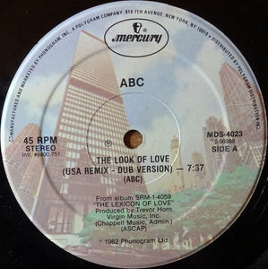 ABC ‎– The Look Of Love - VG+ 12" Single Record 1982 USA Original Vinyl - Synth-Pop