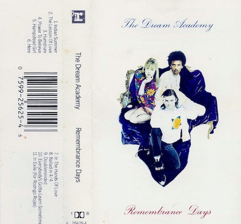 The Dream Academy – Remembrance Days - Used Cassette 1987 Reprise Tape - Electronic / Synth-Pop / Alternative Rock