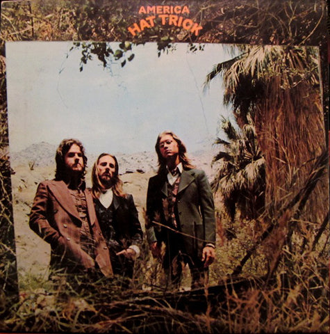 America ‎– Hat Trick - VG Lp Record 1973 USA Stereo - Rock