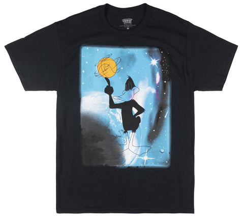 Looney Tunes - Men's Black Space Jam Daffy Duck Basketball T-Shirt