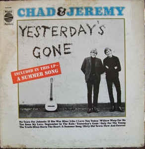 Chad & Jeremy ‎- Yesterday's Gone - VG+ Mono Vinyl 1964 USA - Rock / Folk