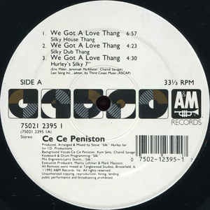 Ce Ce Peniston - We Got A Love Thang - M- 12" Single 1992 A&M Records USA - Electronic / House