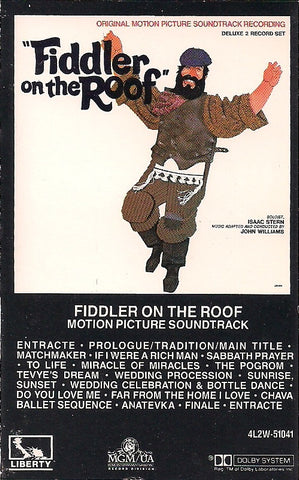John Williams, Isaac Stern ‎– Fiddler On The Roof (Original Motion Picture Soundtrack Recording) - Used Cassette Tape Liberty USA - Soundtrack