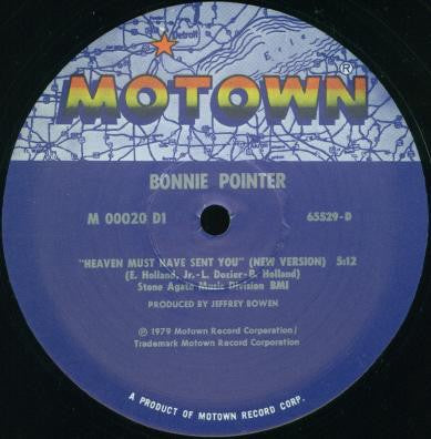 Bonnie Pointer - Heaven Must Have Sent You - VG+ 12" Single 1979 Motown USA - Disco
