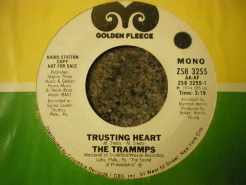 The Trammps ‎– Trusting Heart MINT- 7" Single 45 rpm  1974 Golden Fleece Promo USA - Disco