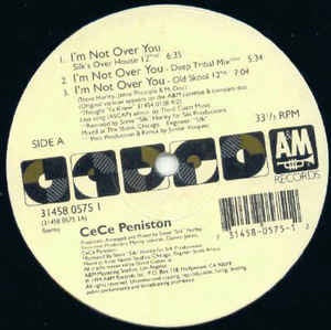 CeCe Peniston ‎- I'm Not Over You - Mint- 12" Single Stereo 1994 USA Vinyl - Electronic / House