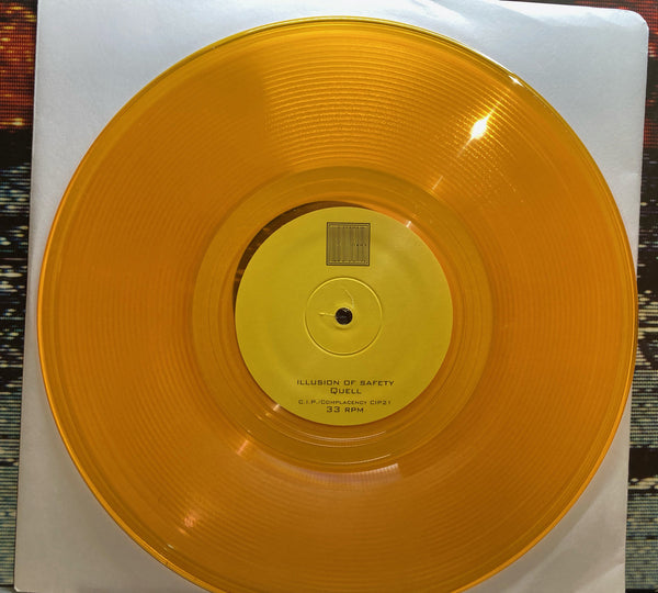 Illusion Of Safety - Sedation & Quell - New 10" EP Record 2008 Crippled Intellect / Complacency Translucent Yellow Vinyl - Chicago Electronic / Experimental - Shuga Records