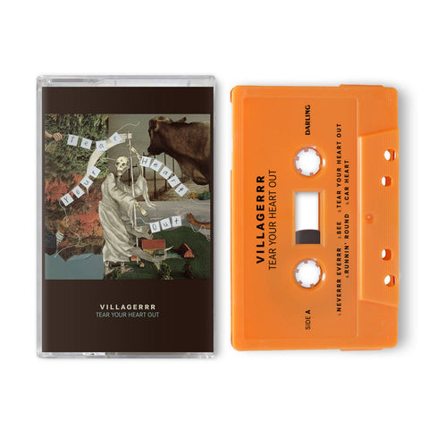 villagerrr - Tear Your Heart Out - New Cassette 2024 Darling Recordings Tape - Alternative Rock / Folk Rock / Slowcore