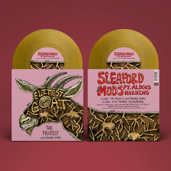 Sleaford Mods / Aldous Harding - Elitest G.O.A.T. The Prodigy Acid Thunder Remix - New 7" Single Record 2026 Rough Trade Vinyl - Post Punk / Drum n Bass