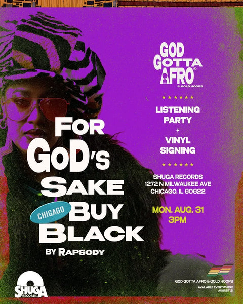 SIGNED AUTOGRAPHED - Rapsody - GOD GOTTA AFRO & GOLD HOOPS - New 2 LP Record 2026 Roc Nation Orange Vinyl & Alternate Cover - Hip Hop - Shuga Records