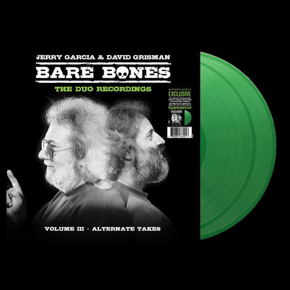 Jerry Garcia & David Grisman - Bare Bones: Volume III Alternate Takes - New 2 LP Record 2025 Round B&N Exclusive Green Opaque Vinyl - Rock / Folk / Bluegrass - Shuga Records