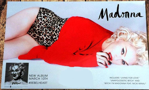 Madonna - Rebel Heart - 2014 Boy Toy Music Poster Promo Flat - 22" x 14" - Shuga Records