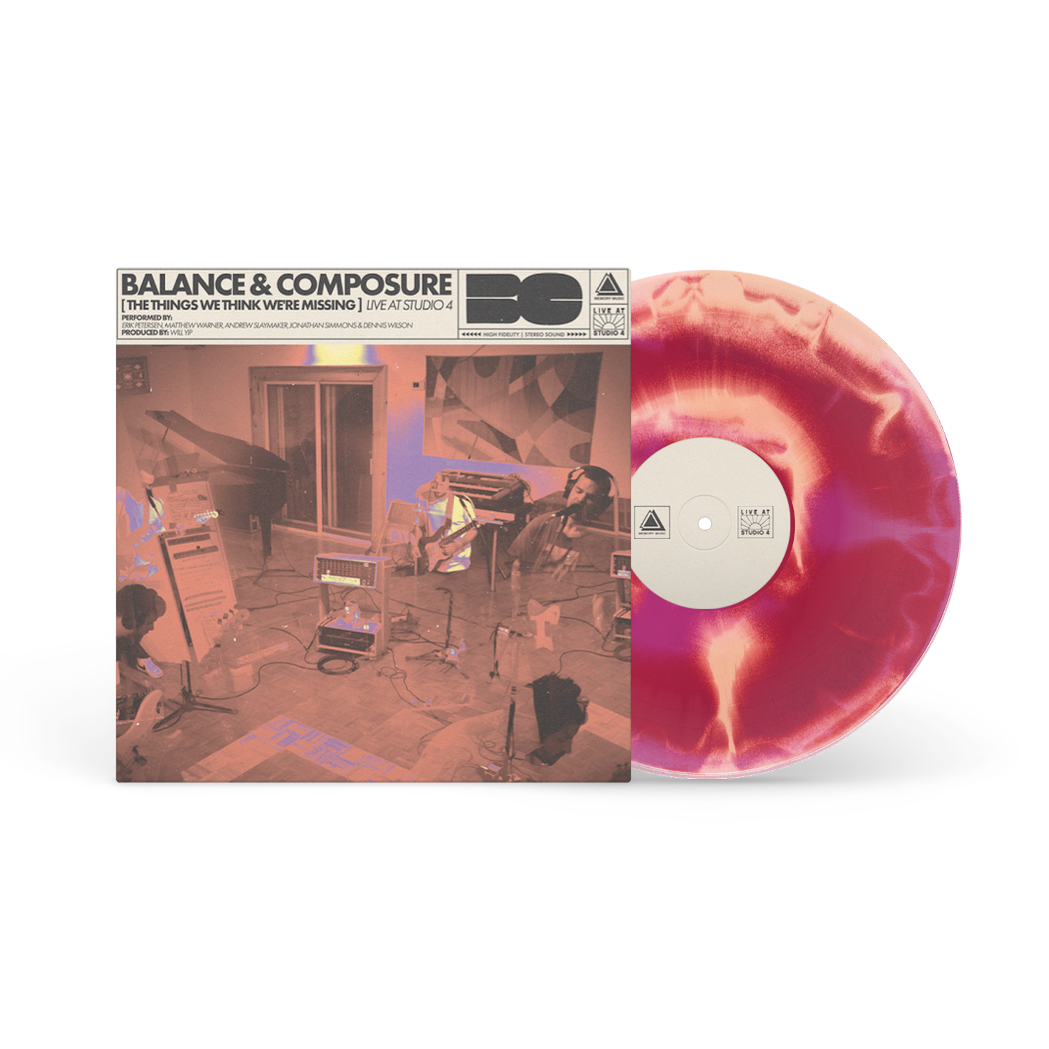 Balance And Composure - The Things We Think We're Missing - Live At Studio 4 - New LP Record 2024 Memory Music Pink, Purple, &amp; Cream Swirl Vinyl - Post-Hardcore / Emo - Shuga Records