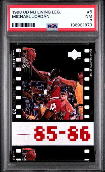 1998 UPPER DECK MJ LIVING LEGEND #5 MICHAEL JORDAN - Chicago Bulls HOF PSA 7 NM