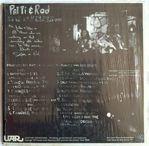 Patti & Rod Radle - Westside - LP Record 1973 Private Press USA Outsider Vinyl - Folk / Acoustic - Shuga Records