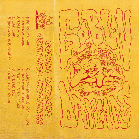 Goblin Daycare - Agitprop Hotline!! - New Cassette 2024 Dedstrange UK Tape - Egg Punk