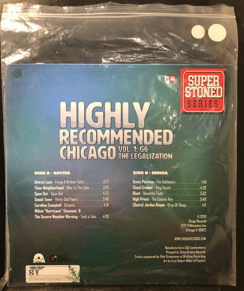 Various - Highly Recommended Chicago Vol. 1 G6 The Legalization - New LP Record 2020 Shuga Records Green Yoda OG Band Edition Vinyl - Rock / Doom Metal /  Indie / Electronic / Disco - Shuga Records